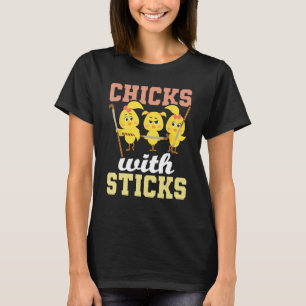 Chicks With Sticks - Field Hockey Player Hockey Fa T-Shirt