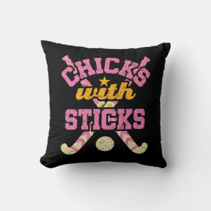 Chicks with Sticks Field Hockey Women Cushion