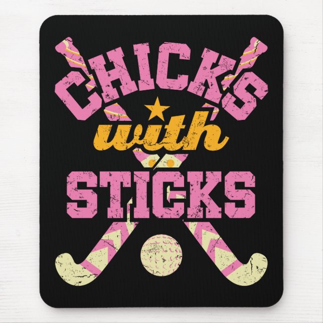 Chicks with Sticks Field Hockey Women Mouse Pad (Front)