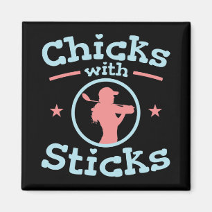Chicks with Sticks Golf Women  Magnet
