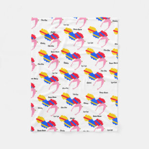 Chicky, Cha-Cha, Boom-Boom, Lya-Lya Fleece Blanket