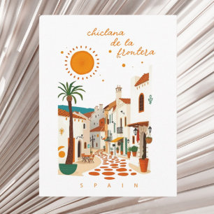 Chiclana de la frontera Spain white town vacation Postcard