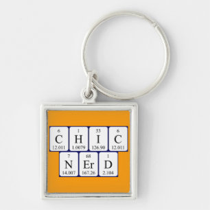 ChicNerd periodic table phrase keyring