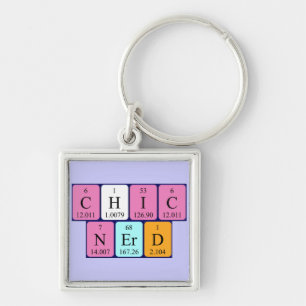 ChicNerd periodic table phrase keyring