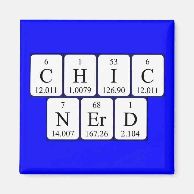 ChicNerd periodic table phrase magnet (Front)