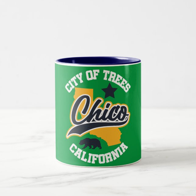 Chico, California Two-Tone Coffee Mug (Center)