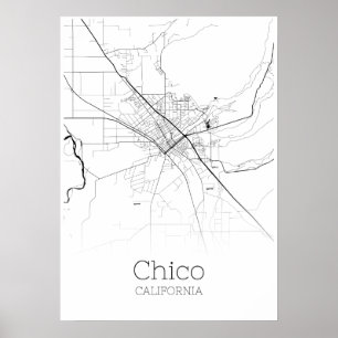 Chico Map - California - City Map Poster