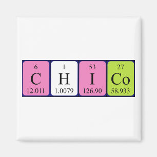 Chico periodic table name magnet