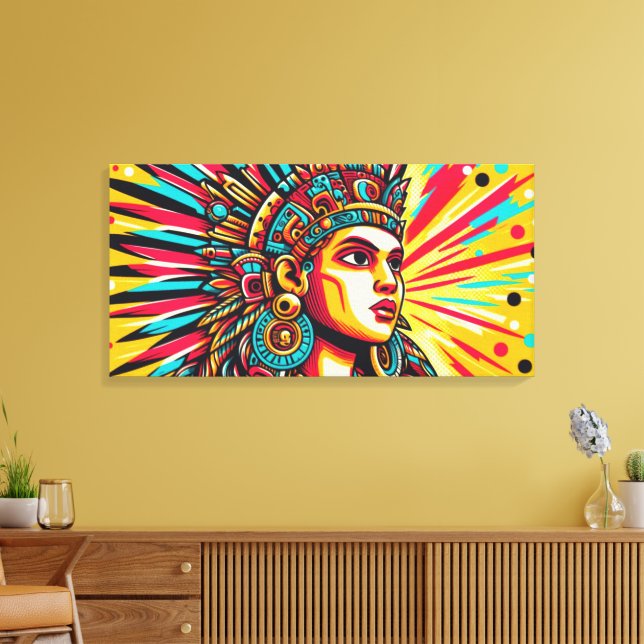 Chicomecōātl 7 canvas print (Insitu(LivingRoom))