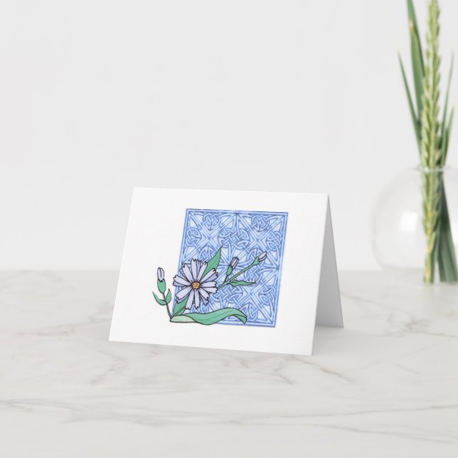 Chicory blossom, card (Front)