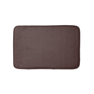 Chicory Coffee Solid Colour Print, Neutral Brown Bath Mat