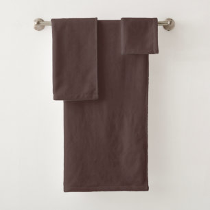 Chicory Coffee Solid Colour Print, Neutral Brown Bath Towel Set