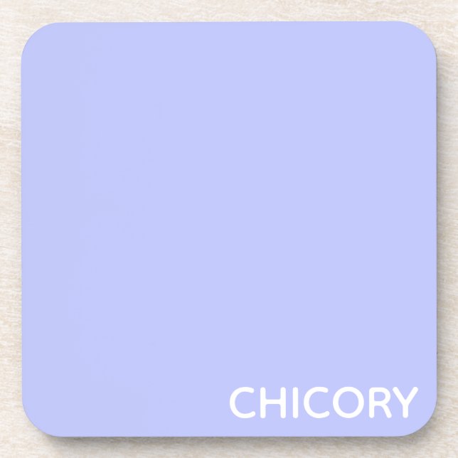 Chicory Flower blue colour name Coaster (Front)