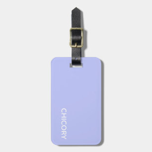 Chicory flower blue colour name luggage tag