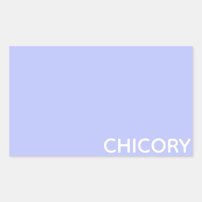 Chicory Flower blue colour name Rectangular Sticker (Front)