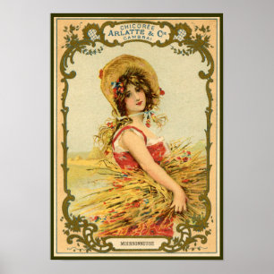 Chicory Harvest Advertisement Poster