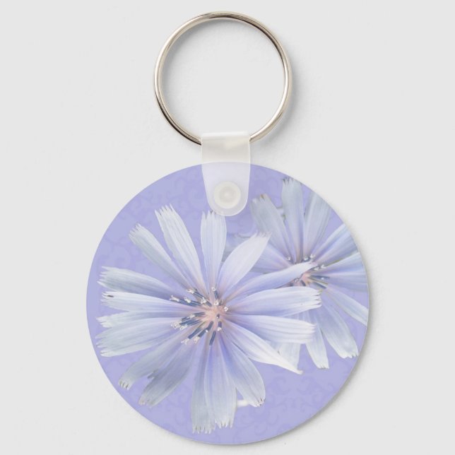 Chicory Wildflower Key Ring (Front)