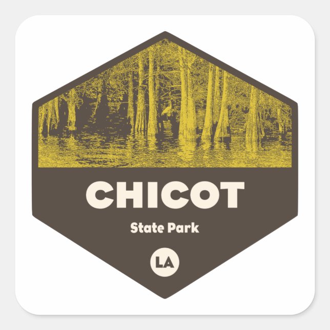 Chicot State Park Louisiana Square Sticker (Front)