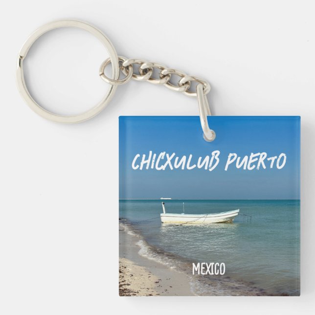 Chicxulub Puerto, Mexico - Acrylic Keychain (Front)