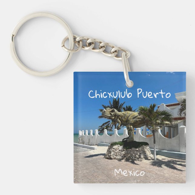 Chicxulub Puerto, Mexico - Acrylic Keychain (Front)
