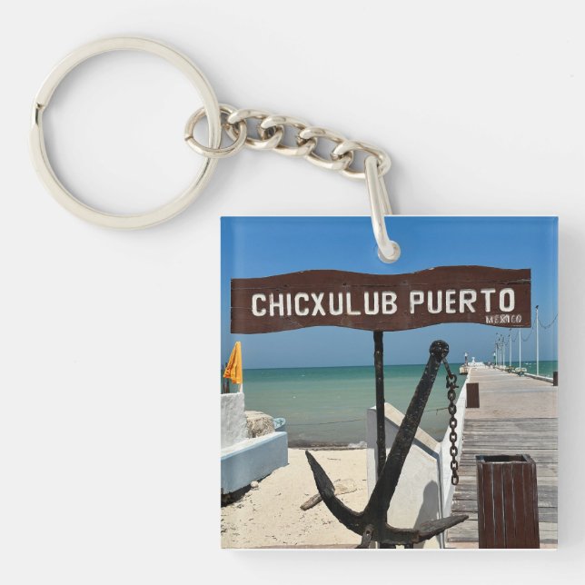 Chicxulub Puerto, Mexico - Acrylic Keychain (Front)