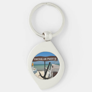 Chicxulub Puerto, Mexico - Metal Keychain