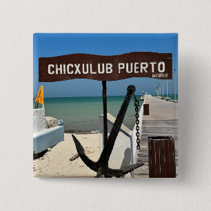 Chicxulub Puerto, Mexico - Square Button