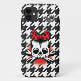 Chidori Check Dokuro-Chan Black iPhone 11 Case