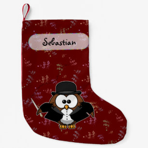 chief conductor owl Christmas stocking