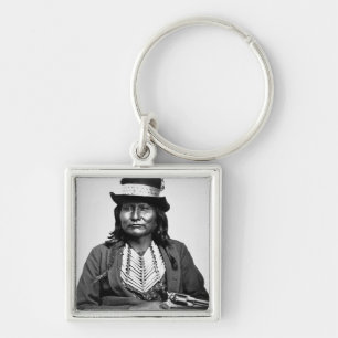 Chief Esatonyett, 1869 (b/w photo) Key Ring