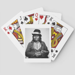 Chief Esatonyett, 1869 (b/w photo) Playing Cards