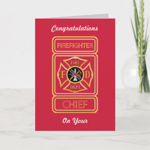 Chief Firefighter's Promotion Card