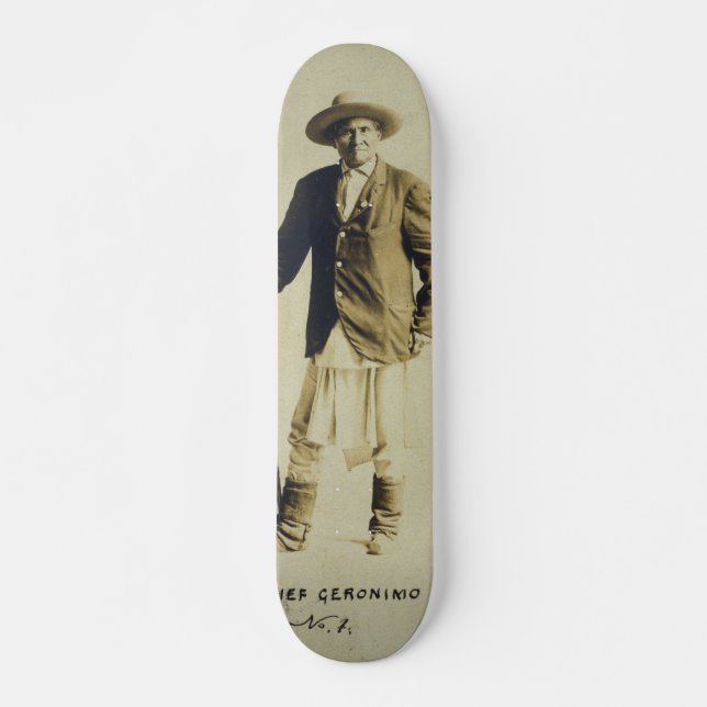 Chief Geronimo Standing Portrait 1904 Skateboard (Front)