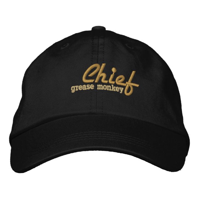 Chief Grease Monkey Embroidered Cap (Front)