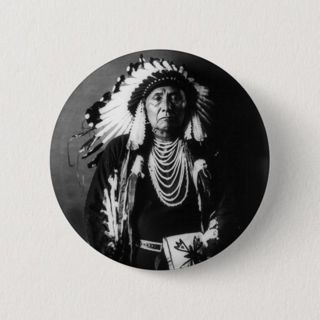 Chief Joseph 6 Cm Round Badge (Front)