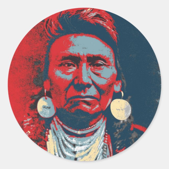 Chief Joseph Classic Round Sticker (Front)