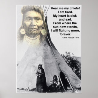 Chief Joseph hear me Poster