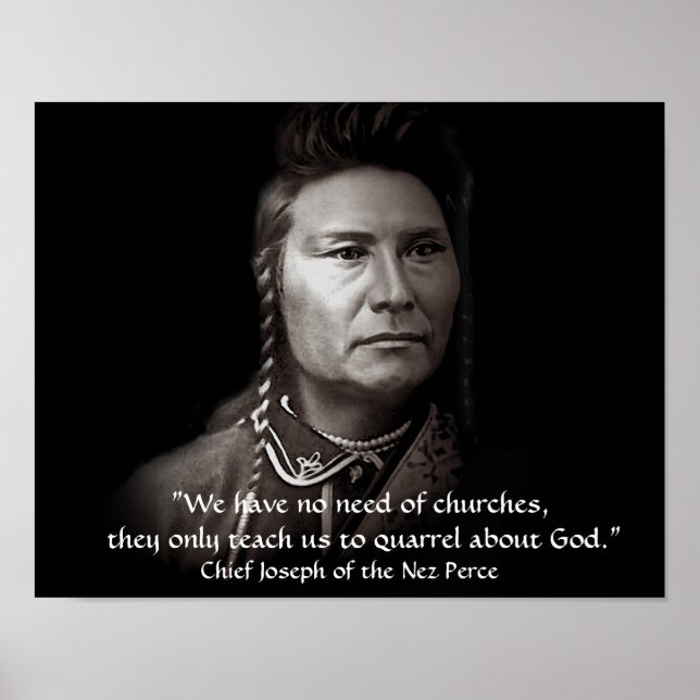 Chief Joseph, The Nez Perce American Indian Wisdom Poster (Front)
