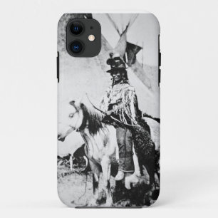 'Chief Looking Glass', c.1875 (b/w photo) iPhone 11 Case