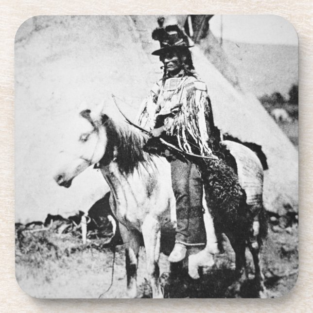 'Chief Looking Glass', c.1875 (b/w photo) Coaster (Front)