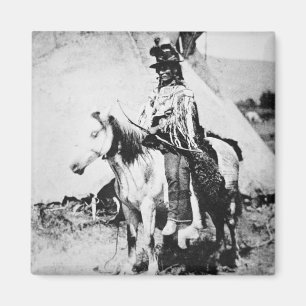 'Chief Looking Glass', c.1875 (b/w photo) Magnet