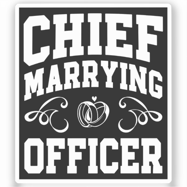 Chief Marrying Officer - Wedding Officiant Designs (Front)