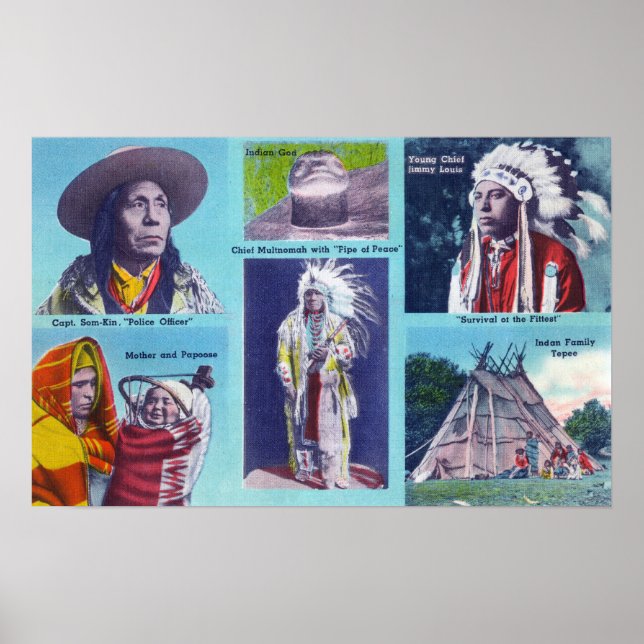 Chief Multnomah, Capt. Som-Kin Poster (Front)