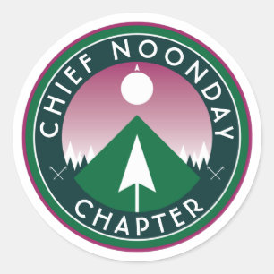 chief noonday chapter customisable hiking club cla classic round sticker