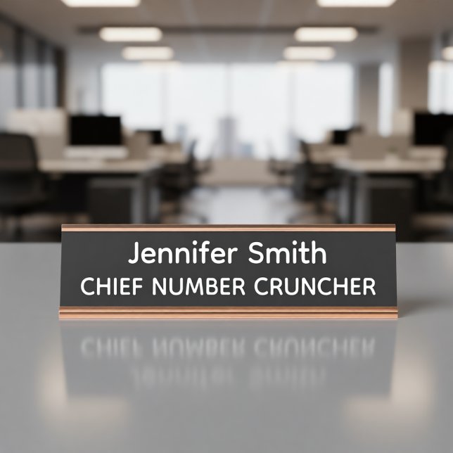 Chief Number Cruncher Personalized Name Plate (Creator Uploaded)