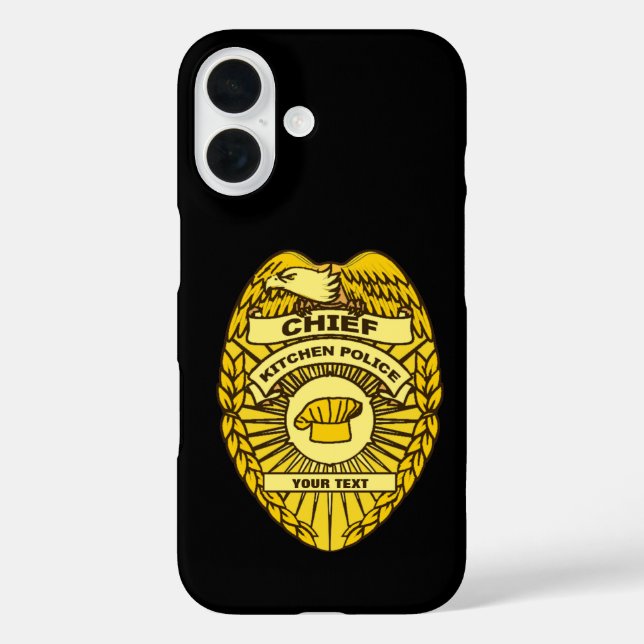 Chief Of Kitchen Police Badge Case-Mate iPhone Case (Back)