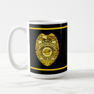 Chief Of Kitchen Police Badge Coffee Mug