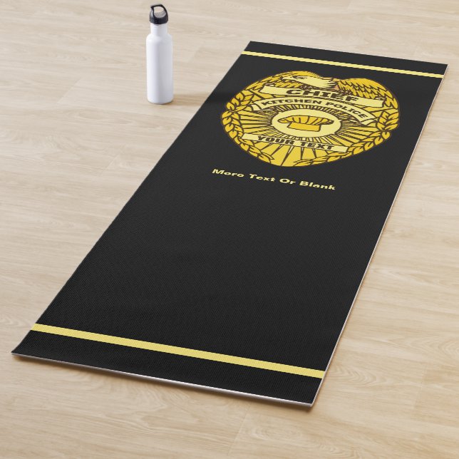 Chief Of Kitchen Police Badge Yoga Mat (In Situ)