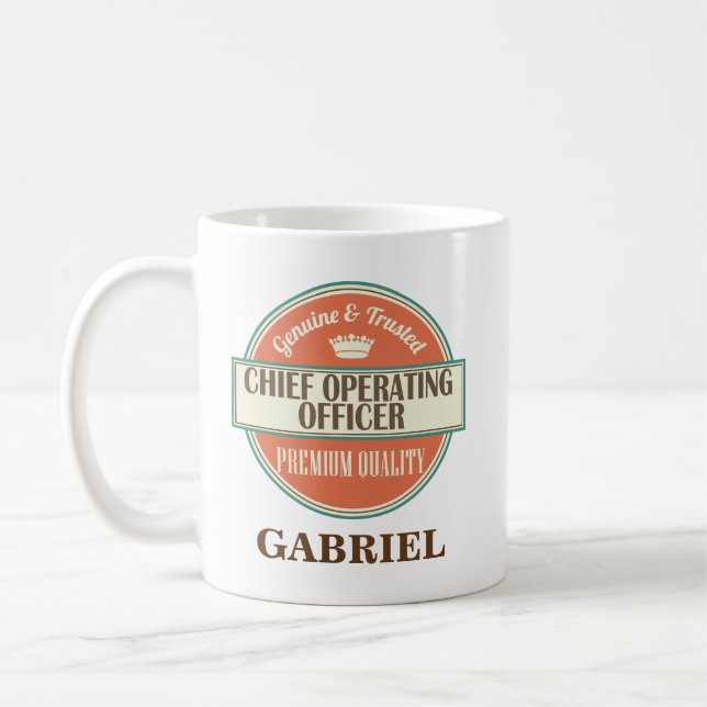 Chief Operating Officer Personalised Mug Gift (Left)
