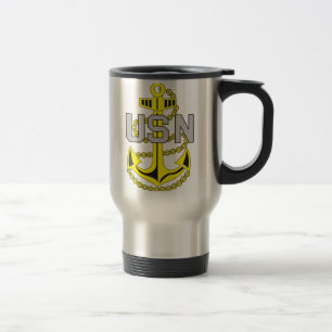 Chief Petty Officer stainless steel travel mug